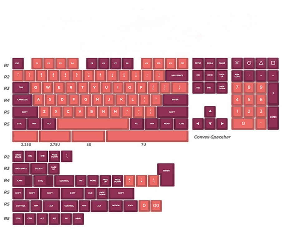 WINMIX Lava Orange OSA Profile Keycaps Set