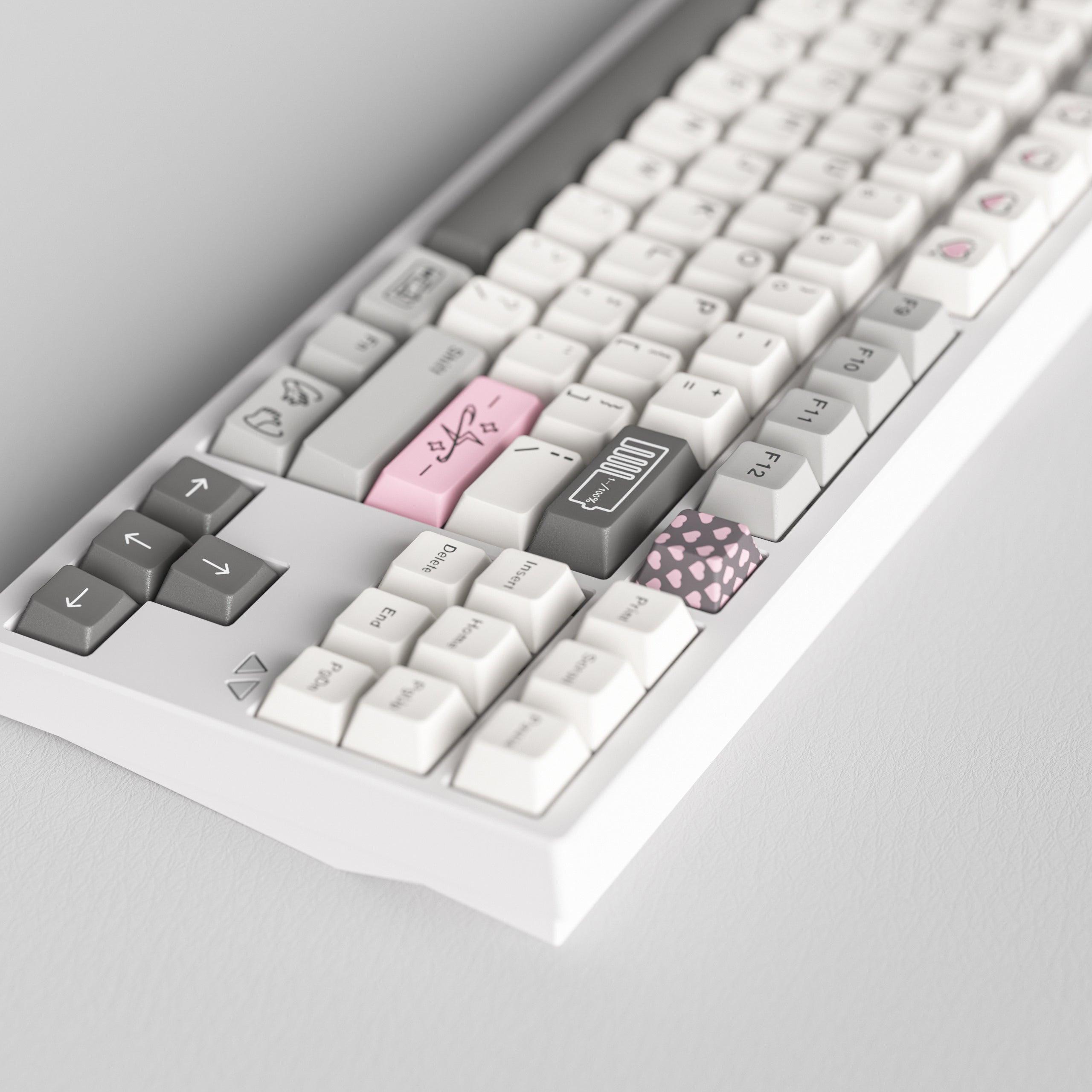 TOXICRA Rosy Gray Cherry Profile Keycaps