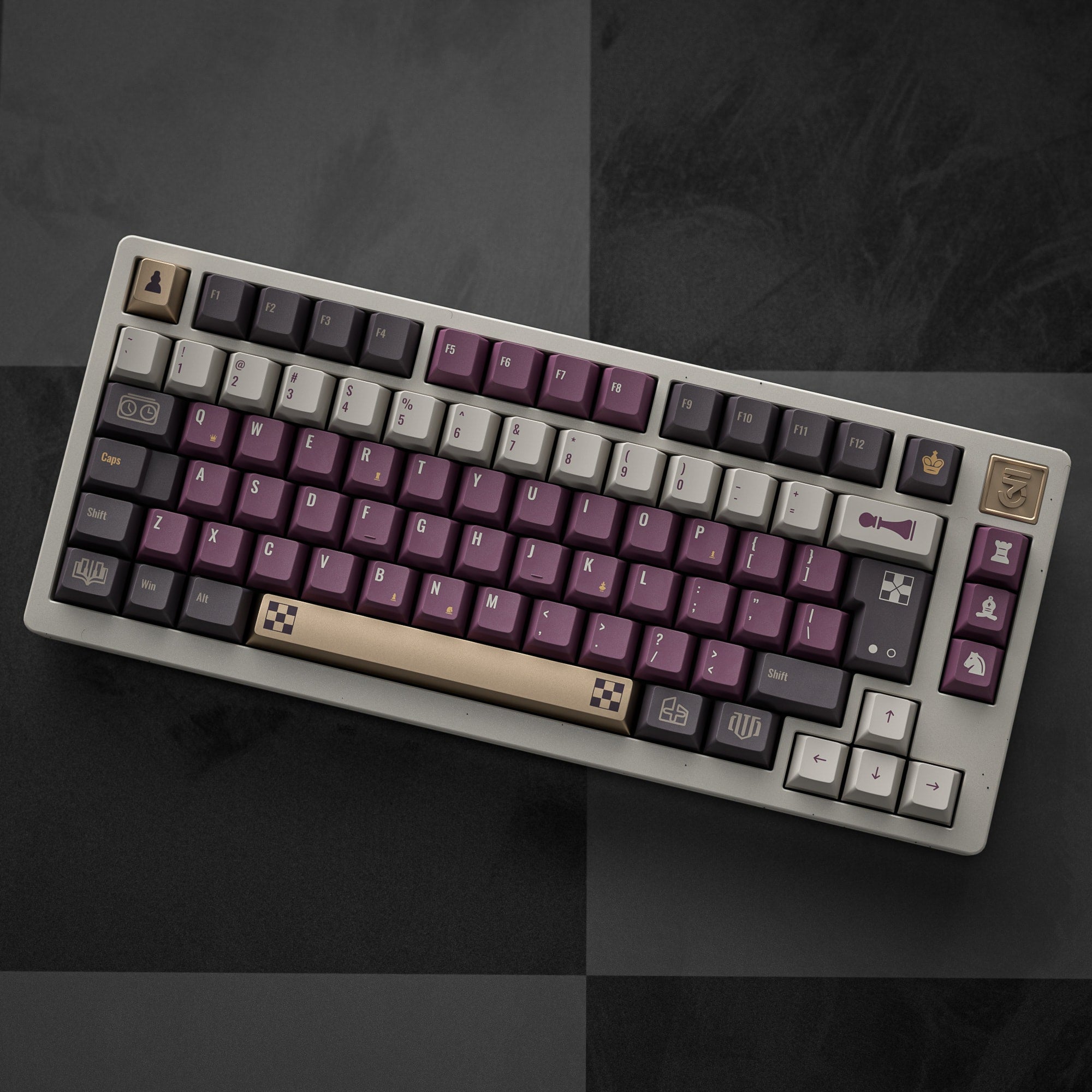 ALOHAKB CHESS GAME Cherry Profile Keycaps Dye-Sublimation+Gilding