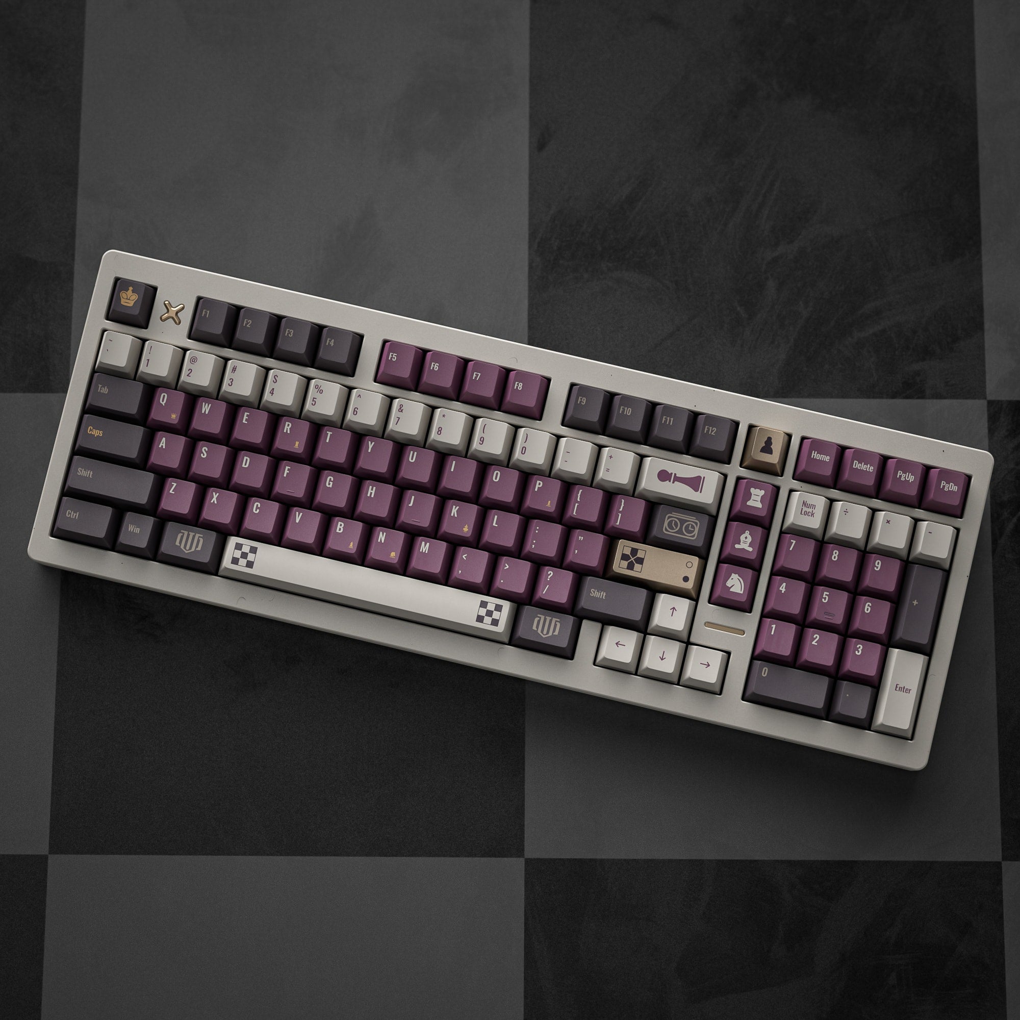 ALOHAKB CHESS GAME Cherry Profile Keycaps Dye-Sublimation+Gilding