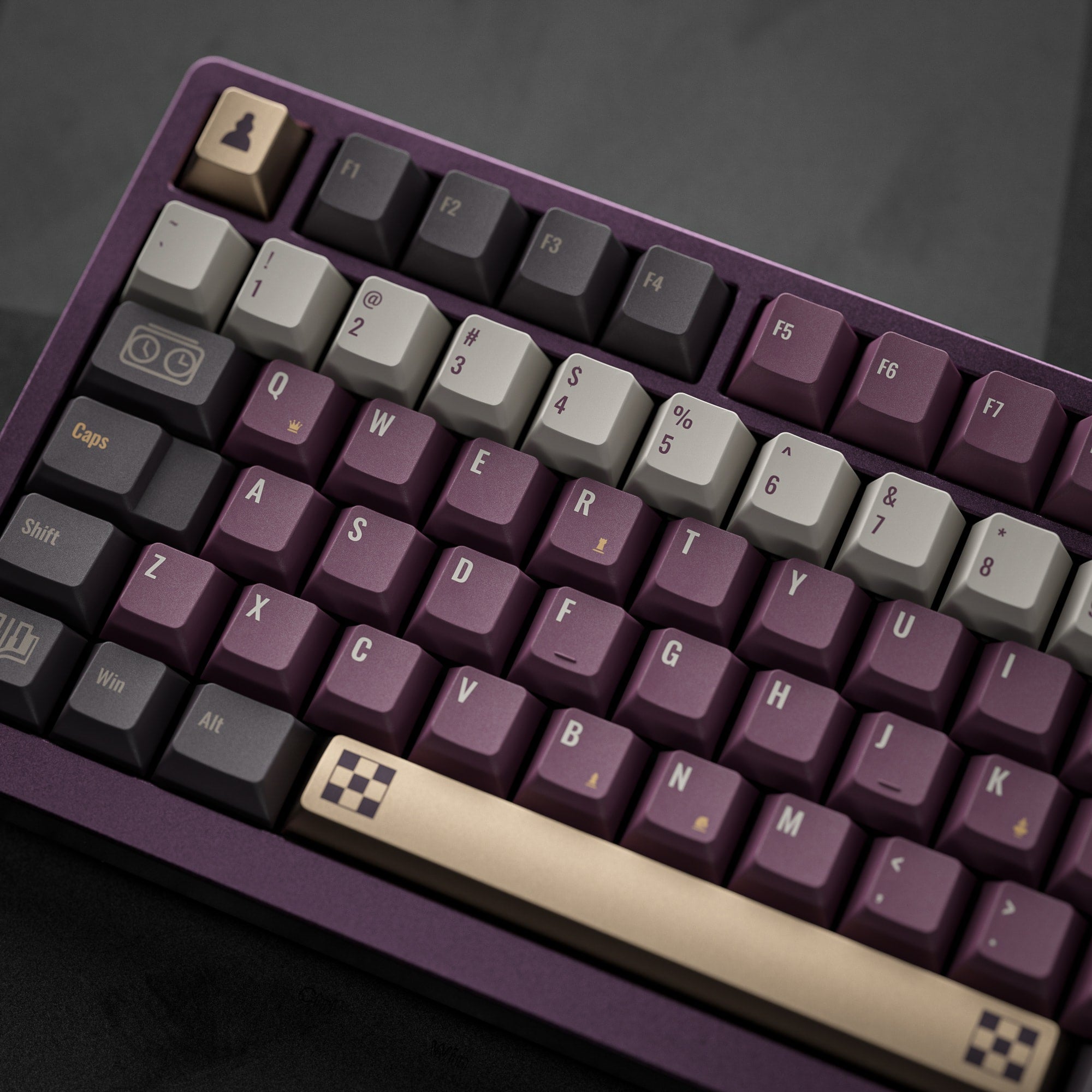 ALOHAKB CHESS GAME Cherry Profile Keycaps Dye-Sublimation+Gilding